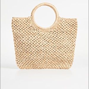 Hat Attack /bujibaja straw tote with round handle